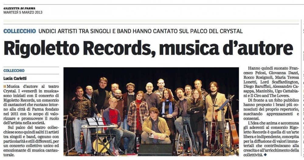 Gazzetta di Parma - 05/03/2013 - Teatro Crystal