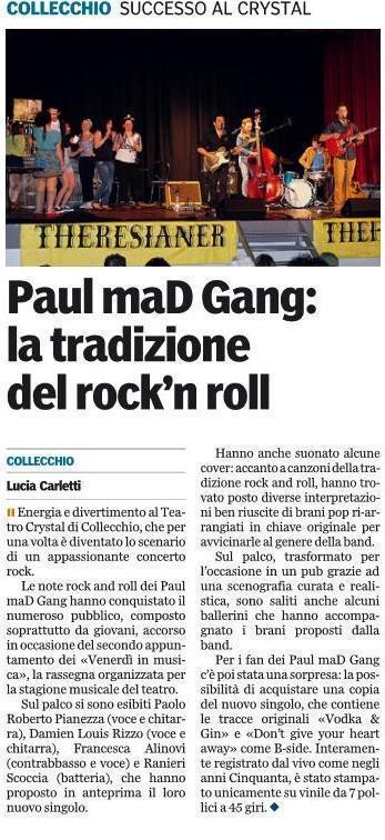 Gazzetta di Parma - 26/04/2013 - Teatro Crystal