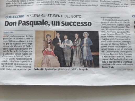 GAZZETTA DI PARMA - Teatro Crystal