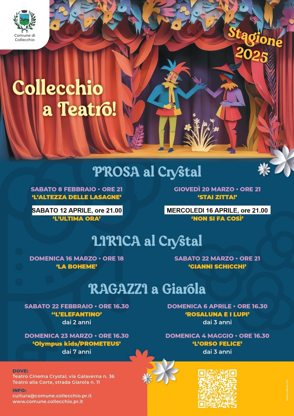 Per prenotazioni, cliccare sull'immagine - Teatro Crystal