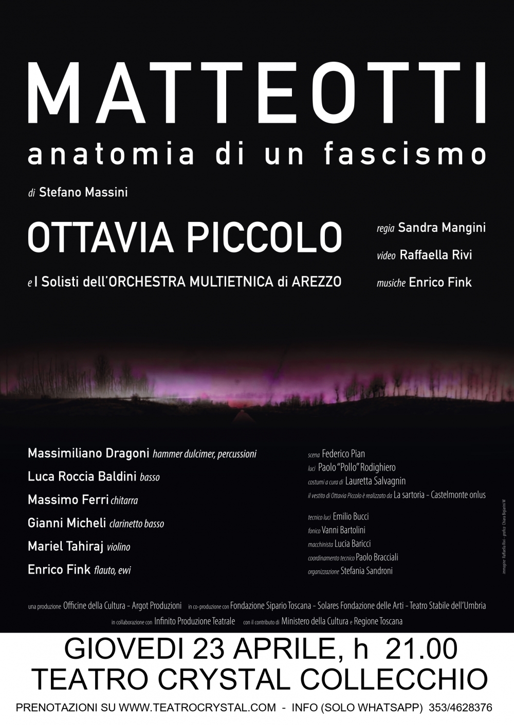 PER PRENOTAZIONI CLICCARE SULL'IMMAGINE - Teatro Crystal